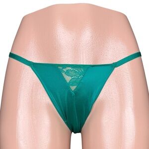 Victoria's Secret Very Sexy Teal‎ Lace Back Cheeky Panty Medium